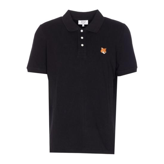 26FW 메종키츠네 폭스 헤드 레귤러 폴로 티셔츠 PM00209KP0002 BLACK