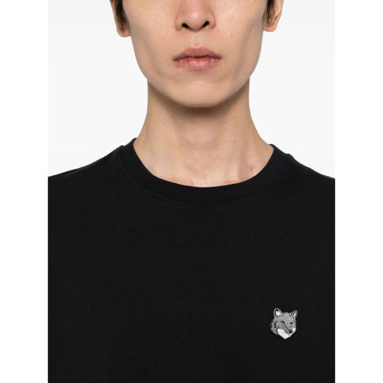 26SS 메종키츠네 폭스 헤드 컴포트 티셔츠 PM00108KJ7025 BLACK - MAISON KITSUNE