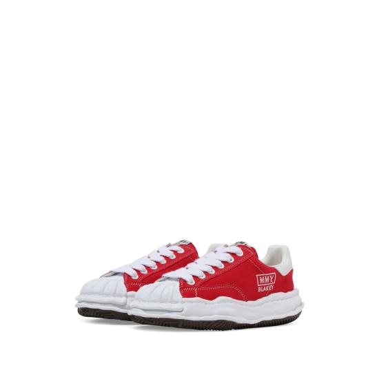 26SS 메종 미하라 야스히로 블레이키 OG 솔 캔버스 로우탑 스니커즈 A08FW735 RED - MAISON MIHARA YASUHIRO