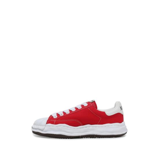 26SS 메종 미하라 야스히로 블레이키 OG 솔 캔버스 로우탑 스니커즈 A08FW735 RED - MAISON MIHARA YASUHIRO
