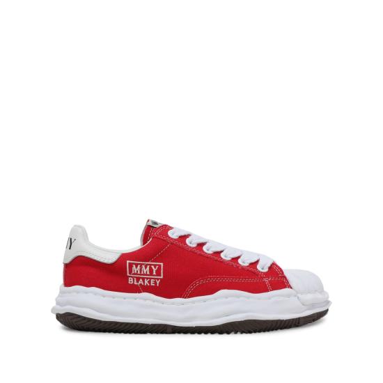 26SS 메종 미하라 야스히로 블레이키 OG 솔 캔버스 로우탑 스니커즈 A08FW735 RED