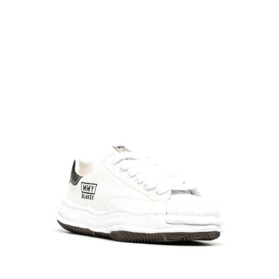 26SS 메종 미하라 야스히로 블레이키 OG 솔 캔버스 로우탑 스니커즈 A08FW735 WHITE - MAISON MIHARA YASUHIRO