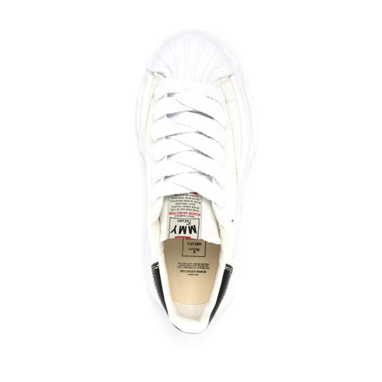 26SS 메종 미하라 야스히로 블레이키 OG 솔 캔버스 로우탑 스니커즈 A08FW735 WHITE - MAISON MIHARA YASUHIRO