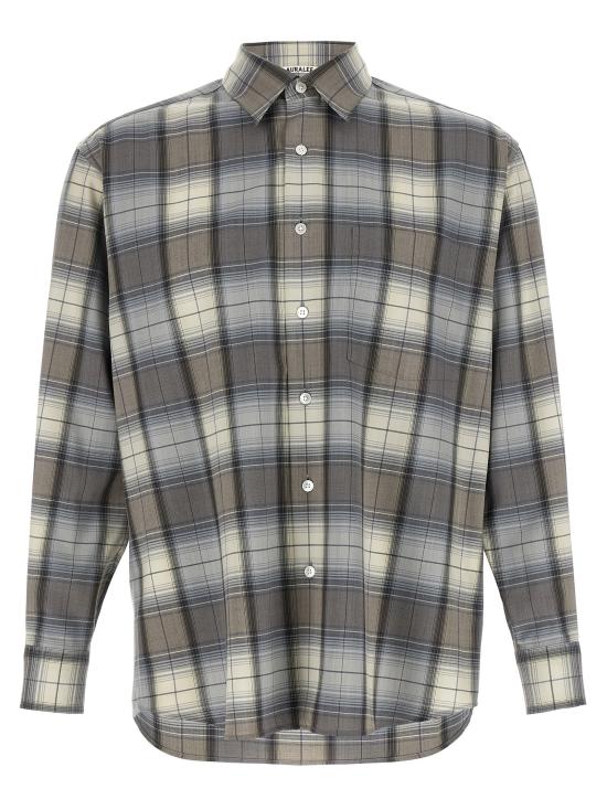 26SS 오라리 긴팔 셔츠 A26SS01LCBLUEGRAYCHECK Gray
