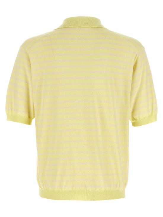 26SS 오라리 폴로 티셔츠 A26SP01SBYELLOWPINKSTRIPE Yellow - AURALEE