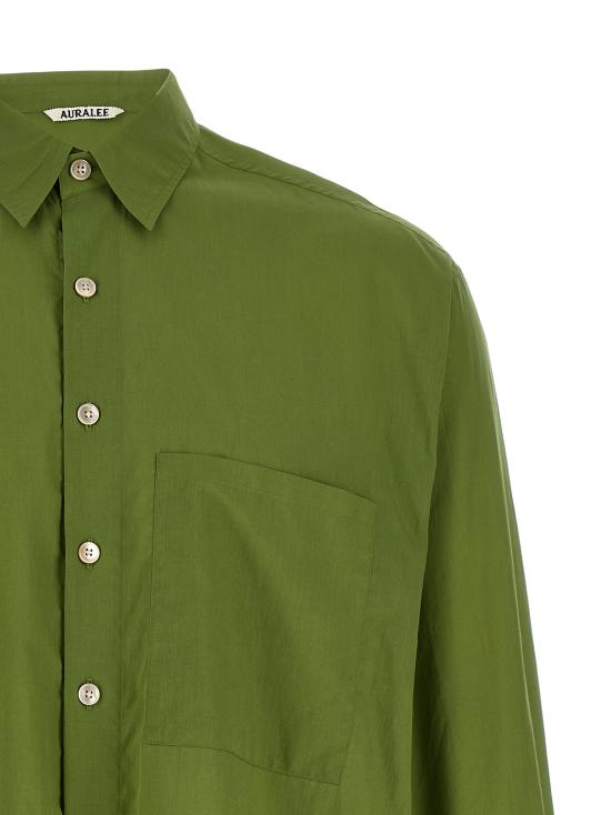 26SS 오라리 긴팔 셔츠 A26SS02CLDUSTYGREEN Green - AURALEE