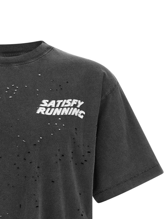 26SS 새티스파이 모스테크 티셔츠 1100600A0800A08 Black - SATISFY