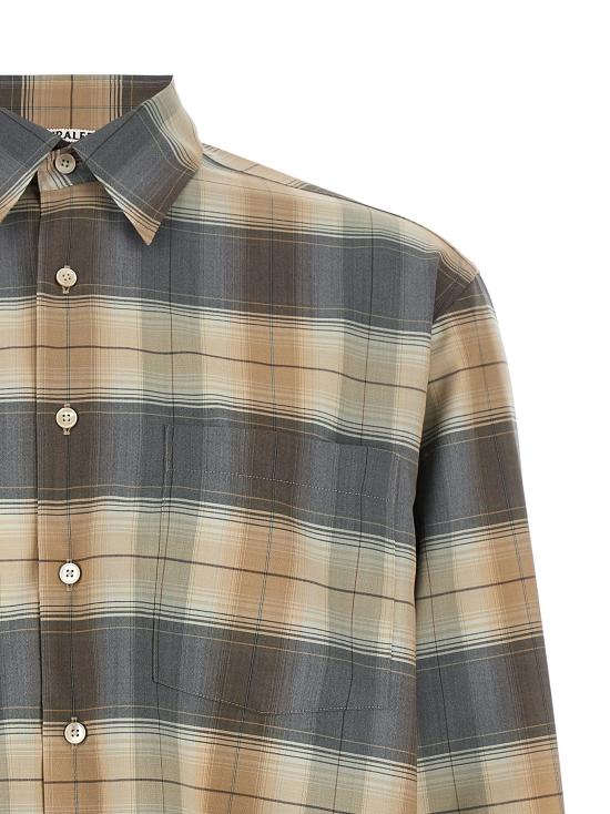 26SS 오라리 긴팔 셔츠 A26SS01LCLIGHTBROWNCHECK Brown - AURALEE