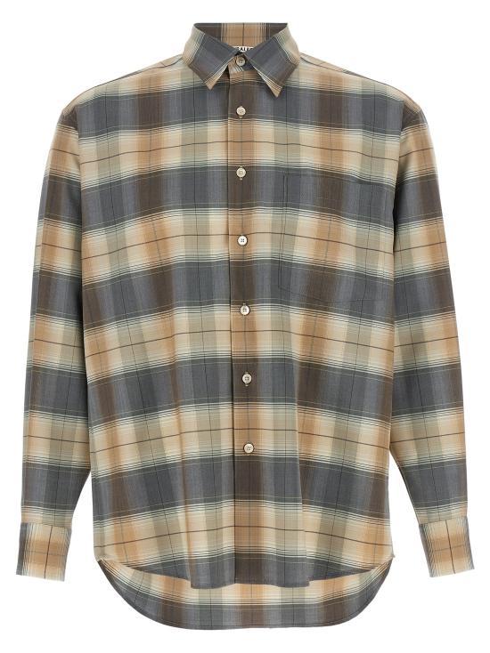 26SS 오라리 긴팔 셔츠 A26SS01LCLIGHTBROWNCHECK Brown