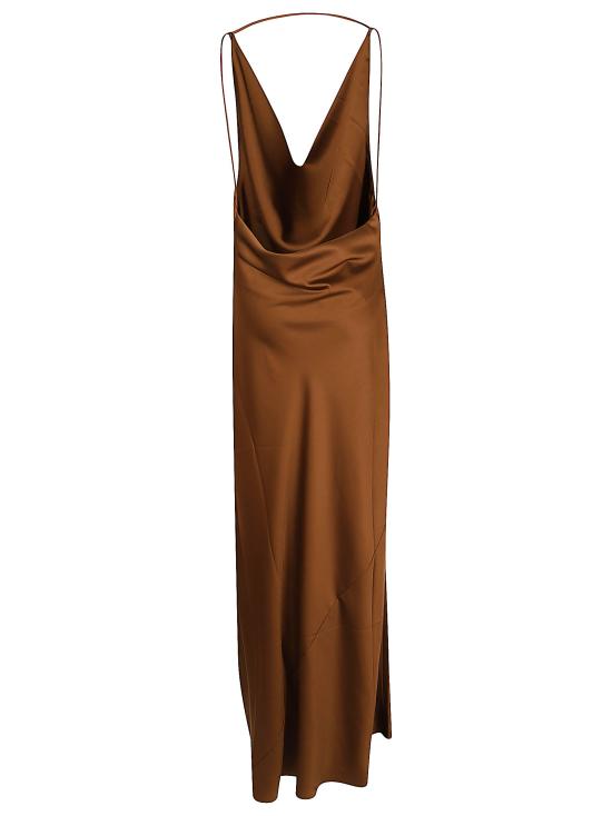 26SS 안다마네 롱 원피스 TM190157A TNP229 670 BRONZE - ANDAMANE