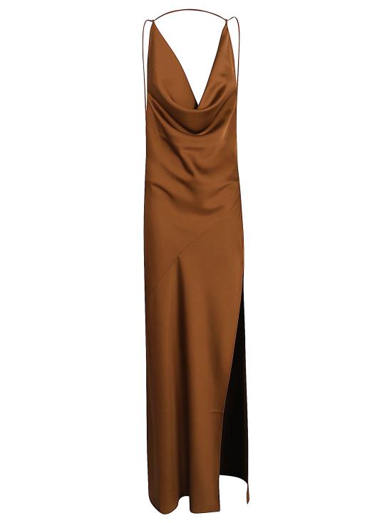 26SS 안다마네 롱 원피스 TM190157A TNP229 670 BRONZE