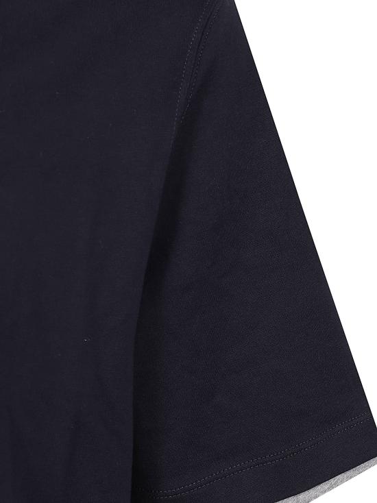 26SS 브루넬로 쿠치넬리 자수 로고 티셔츠 M0B137427 CD325 BLU - BRUNELLO CUCINELLI