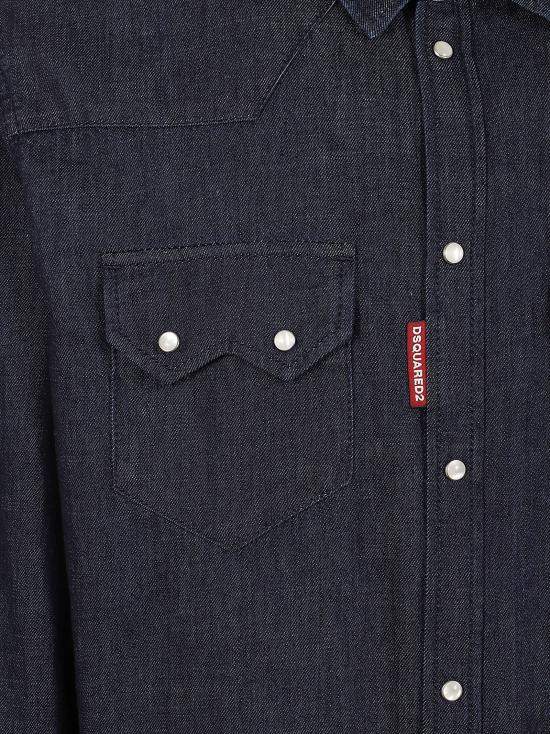 26SS 디스퀘어드2 긴팔 셔츠 S74DM1025 D30029 470 NAVY BLUE - DSQUARED2