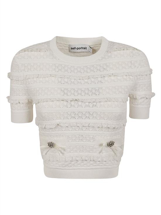 26SS 셀프 포트레이트 탑 SS26 063TW WHITE