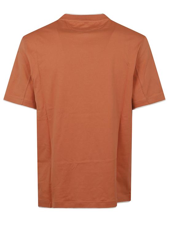 26SS 브루넬로 쿠치넬리 자수 로고 티셔츠 M0B137427 CHW53 - BRUNELLO CUCINELLI