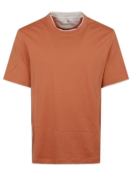 26SS 브루넬로 쿠치넬리 자수 로고 티셔츠 M0B137427 CHW53