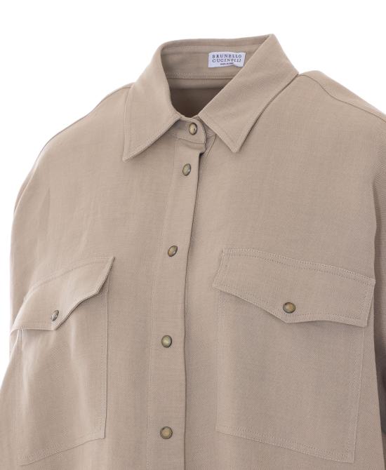 26SS 브루넬로 쿠치넬리 셔츠 MH126NE416 C9195 Beige - BRUNELLO CUCINELLI