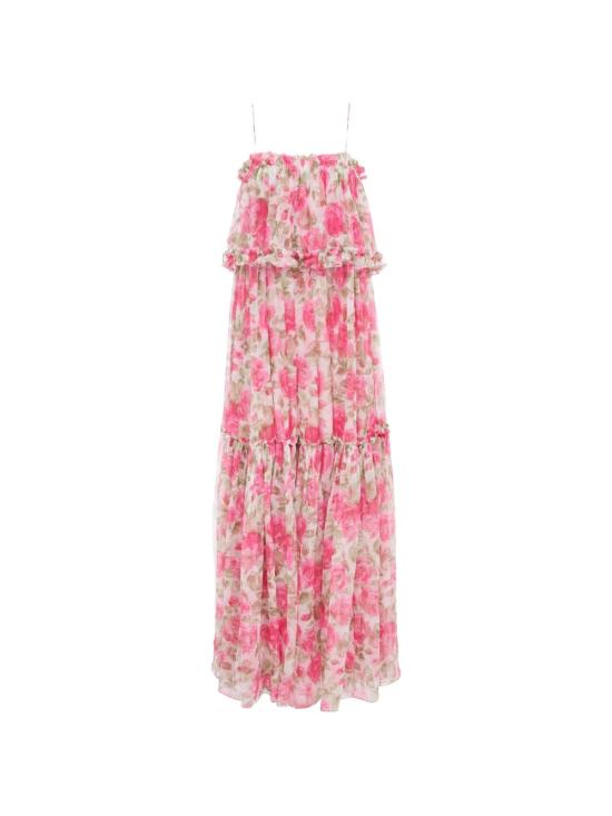 26SS 끌로에 미디 원피스 26UR124278 91Y WHITE PINK 1