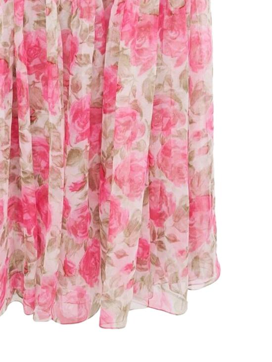 26SS 끌로에 미디 원피스 26UR124278 91Y WHITE PINK 1 - CHLOE