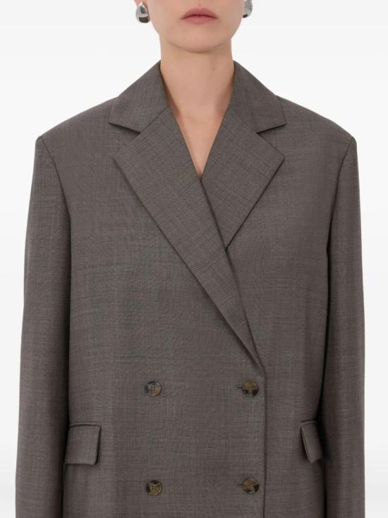26SS 루루 드 세종 수트 자켓 DONAU LDS DARK BROWN MELANGE Dark brown - LOULOU DE SAISON