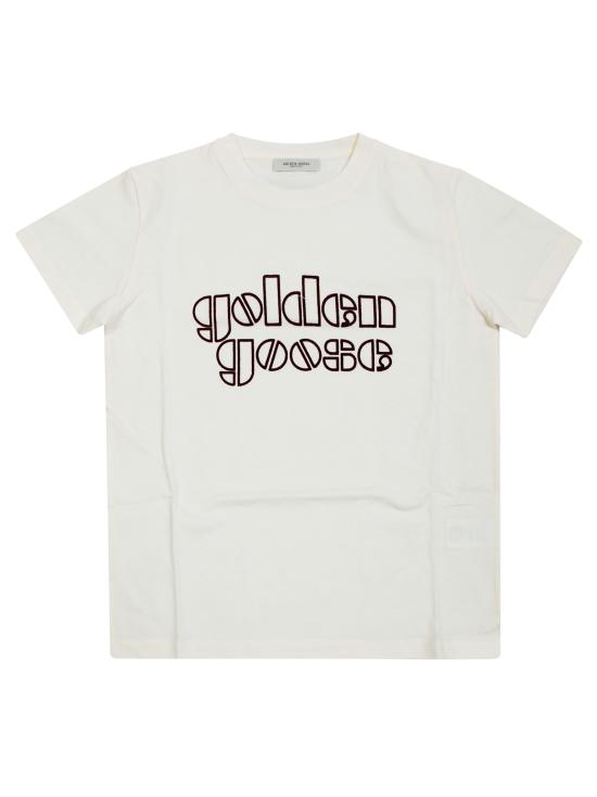 26SS [키즈] 골든구스 티셔츠 GKP01403 P002433 115 HERITAGE WHITE 11560 BIANCO