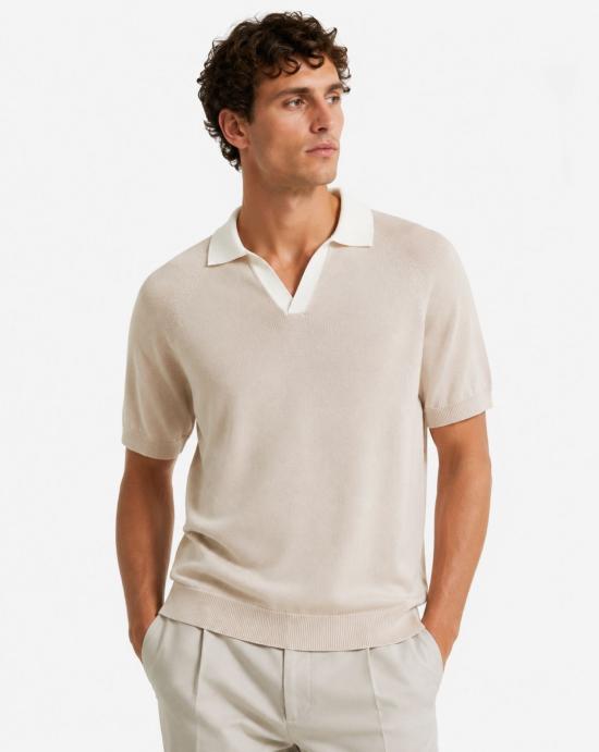 26SS 그랑싸쏘 폴로 티셔츠 57165 18045012 Tortora Beige - GRAN SASSO