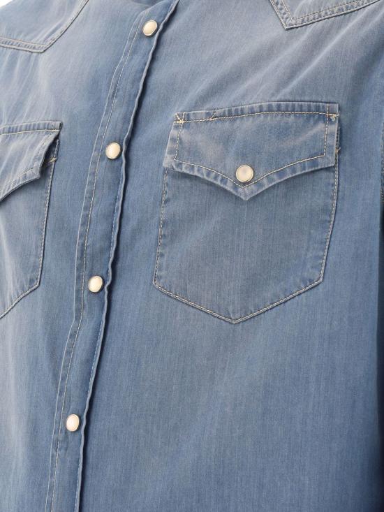 26SS 브루넬로 쿠치넬리 긴팔 셔츠 MR6834008 CBT30 ULTRALIGHT DENIM DOM - BRUNELLO CUCINELLI