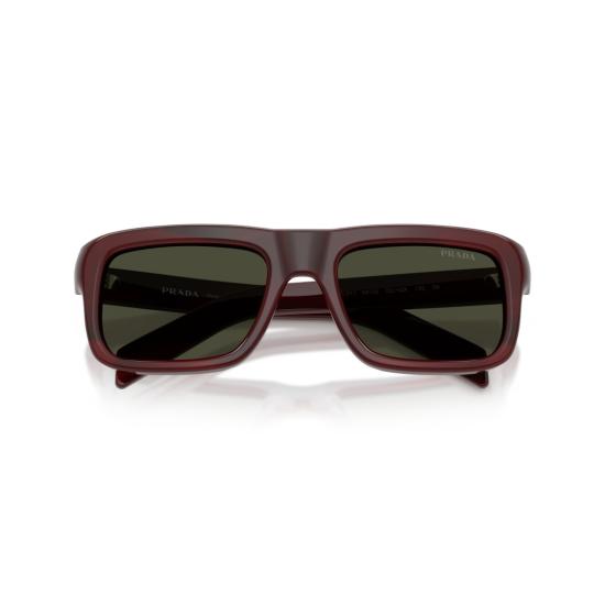 26SS 프라다 선글라스 0Pr D11s 두꺼운 버건디 직사각형 아세테이트 - PRADA