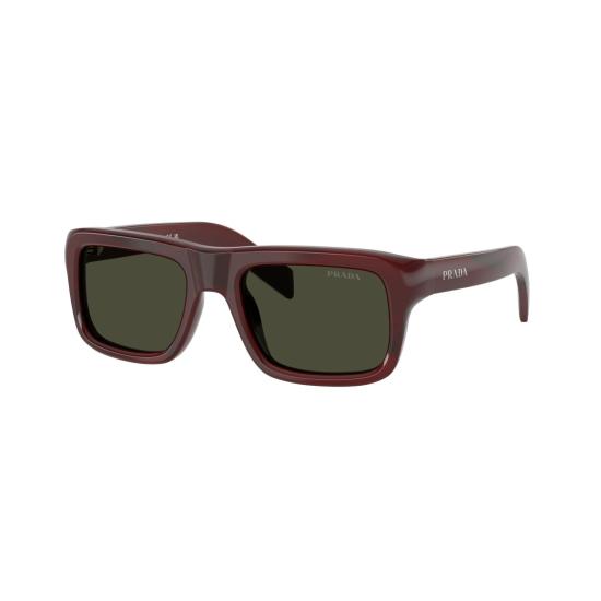 26SS 프라다 선글라스 0Pr D11s 두꺼운 버건디 직사각형 아세테이트 - PRADA