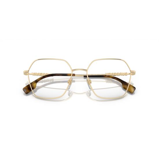 26SS 버버리 안경 0Be1381 스퀘어 골드 마감 스틸 안경 - BURBERRY