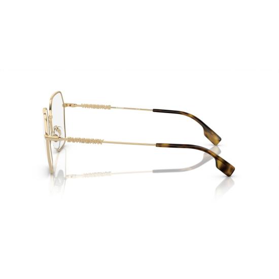 26SS 버버리 안경 0Be1381 스퀘어 골드 마감 스틸 안경 - BURBERRY