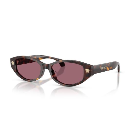 26SS 베르사체 선글라스 0Ve4512d 호피무늬 아세테이트 타원형 - VERSACE
