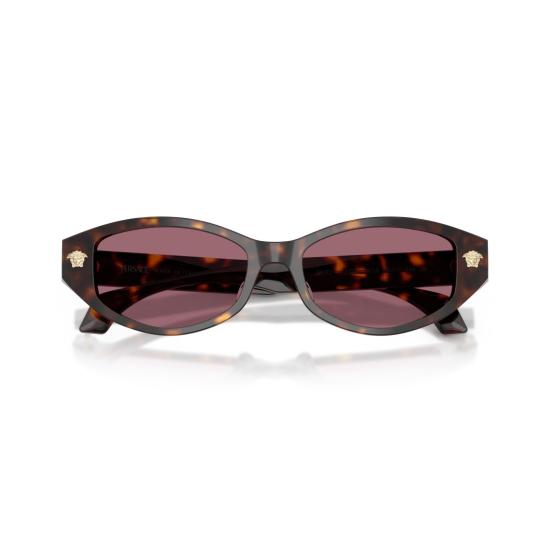 26SS 베르사체 선글라스 0Ve4512d 호피무늬 아세테이트 타원형 - VERSACE