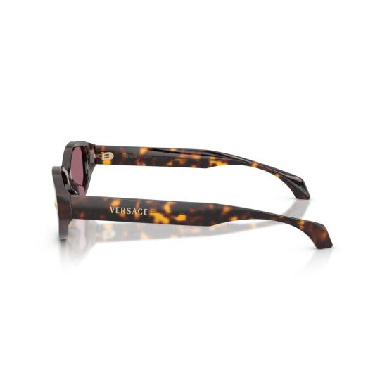 26SS 베르사체 선글라스 0Ve4512d 호피무늬 아세테이트 타원형 - VERSACE