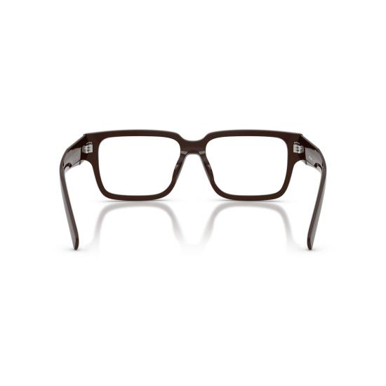 26SS 프라다 선글라스 0Pr D10vd 갈색 직사각형 아세테이트 프레임 안경 - PRADA