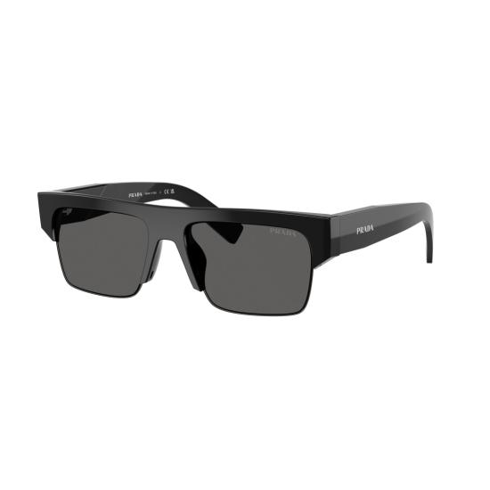 26SS 프라다 선글라스 0Pr D12su 볼드 직사각형 블랙 아세테이트 - PRADA