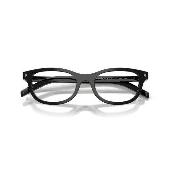 26SS 프라다 안경 0Pr D01vu 직사각형 검정색 아세테이트 안경 - PRADA