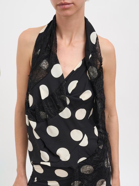 26SS 와타나베 준야 롱 원피스 NJQN015BLACKOFFWHITE Black - JUNYA WATANABE