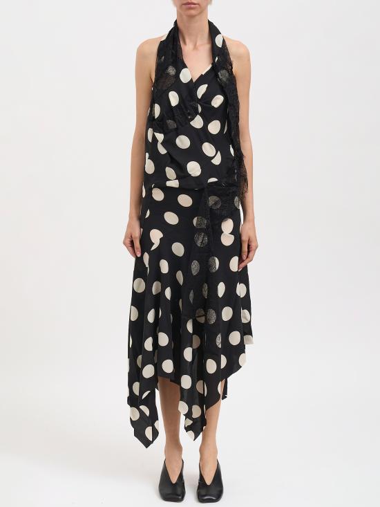 26SS 와타나베 준야 롱 원피스 NJQN015BLACKOFFWHITE Black