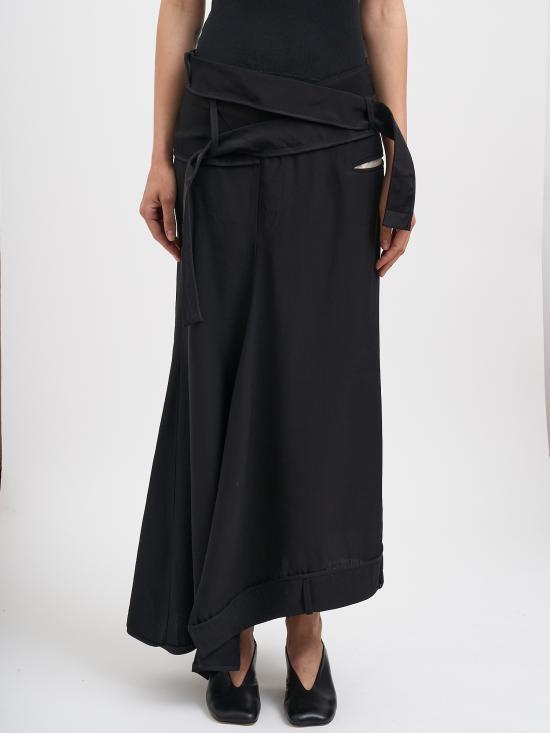 26SS 알레산드라 마치 롱 스커트 N32617002690 Black