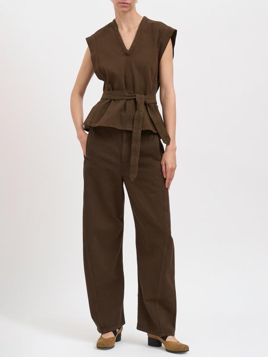 26SS 르메르 CHASUBLE 벨티드 베스트 NOT0011LD1067BR423 Brown - LEMAIRE