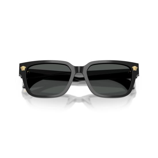 26SS 베르사체 선글라스 0Ve4513d 볼드 블랙 직사각형 아세테이트 - VERSACE