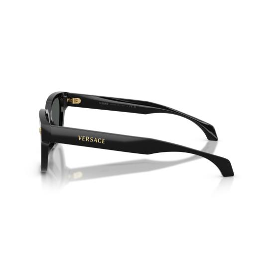 26SS 베르사체 선글라스 0Ve4513d 볼드 블랙 직사각형 아세테이트 - VERSACE
