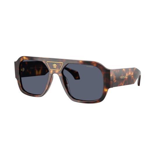 26SS 베르사체 선글라스 0Ve4508u 호피무늬 아세테이트 오버사이즈 스퀘어 - VERSACE