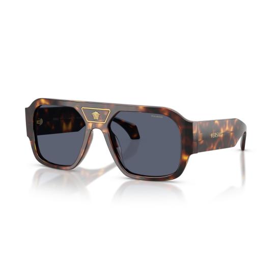26SS 베르사체 선글라스 0Ve4508u 호피무늬 아세테이트 오버사이즈 스퀘어 - VERSACE