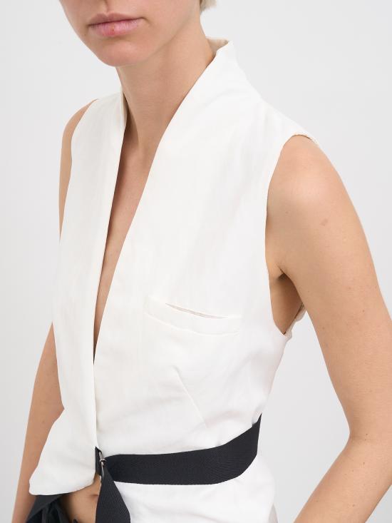 26SS 알레산드라 마치 베스트 N426250031718 White - ALESSANDRA MARCHI