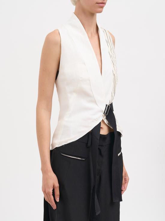 26SS 알레산드라 마치 베스트 N426250031718 White - ALESSANDRA MARCHI