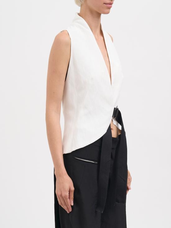 26SS 알레산드라 마치 베스트 N426250031718 White - ALESSANDRA MARCHI