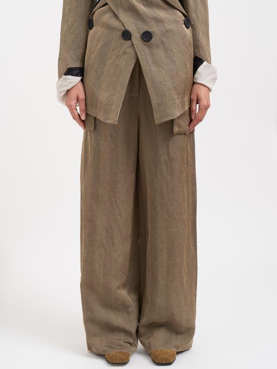26SS 알레산드라 마치 팔라초 팬츠 N226120053780 Brown - ALESSANDRA MARCHI