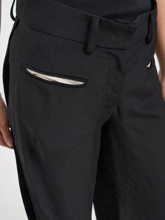 26SS 알레산드라 마치 스트레이트 팬츠 N22612002690 Black - ALESSANDRA MARCHI